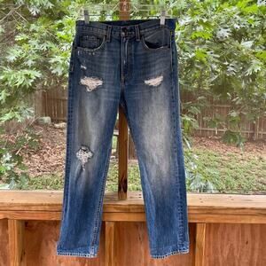 Rag & Bone Women's High Waisted Straight Leg Distressed Jeans Size 27